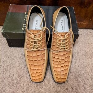 Hanner by Bolano Crocodile Print Oxfords
